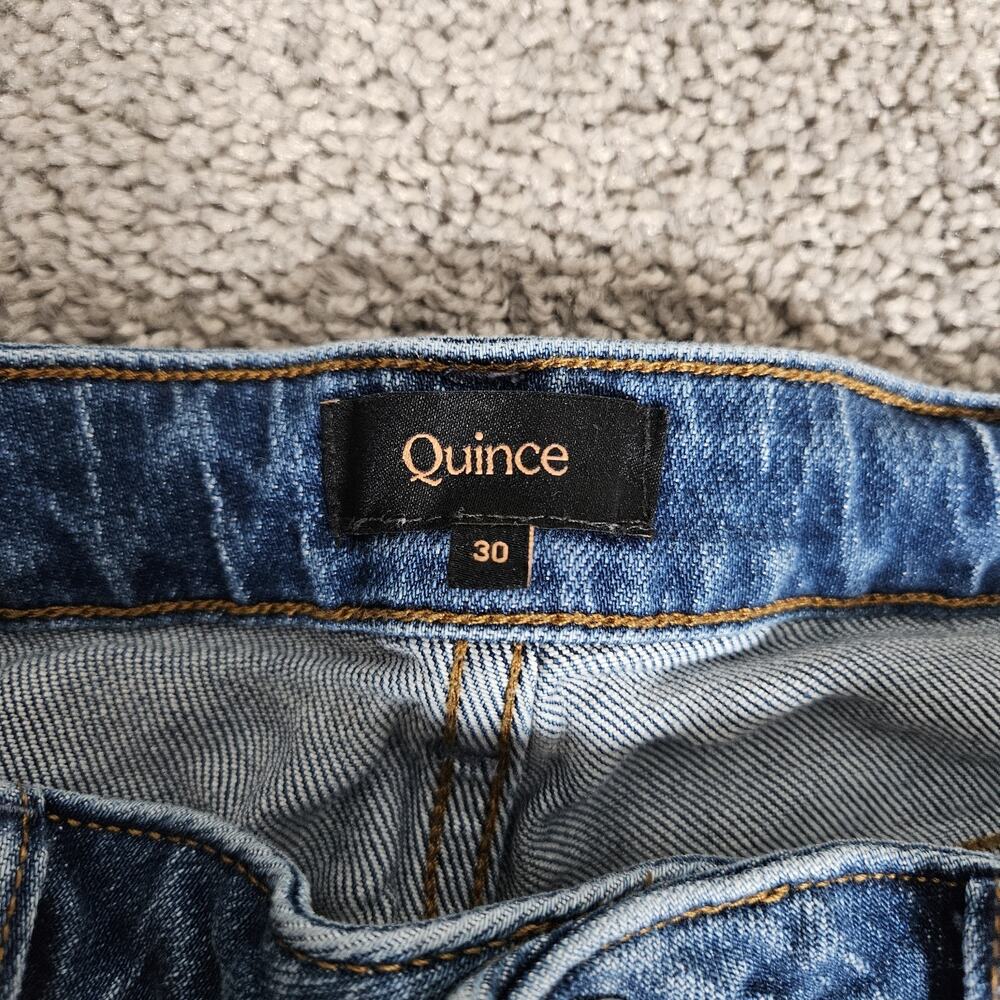Quince Jeans Women's 30 Blue Luna Relaxed Straight Organic Cotton Blend Casual - Picture 3 of 11